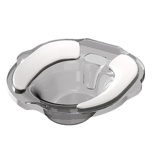 Winter warm sitz bath for postpartum care with smoke gray basin and white armrests