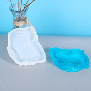 Silicone Resin Mold Irregular Natural Rock Wave Texture For DIY Casting Ashtray Desktop Ornament Craft