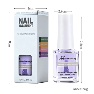 12ml nail treatment strengthener with retail box packaging and dimensions