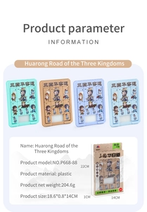 Macro detail of Three Kingdoms magnetic slider puzzle with plastic color options