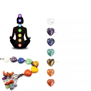 Tree Of Life Hanging Ornament Natural Crystal Stones Chakra Heart Shape Beads Tassel Car Home Decor Boho Handmade Spiritual