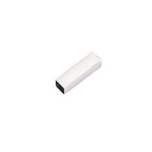 Polished mirror finish stainless steel hollow rectangular tube charm for DIY bracelets