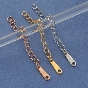 Polished stainless steel teardrop pendant chains in rose gold, gold, and silver finishes