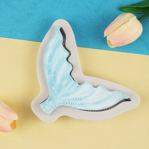 Stampo in silicone a coda di sirena per decorazione torte fondente e resina fai-da-te