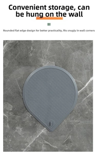 Filtro per lavello in silicone grigio con ventose e foro per appendere su marmo