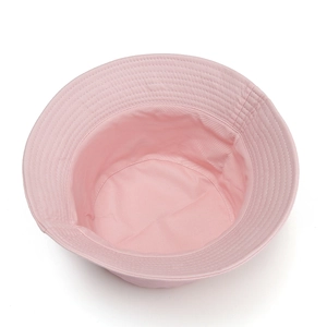 Cappello a secchiello reversibile in cotone rosa con protezione solare e cuciture fini