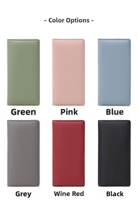 Portefeuilles longs en cuir PU pour femmes avec protection RFID en six coloris