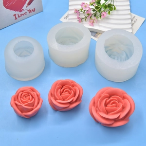Stampo In Silicone Per Fiori Di Rosa 3D Per Torte Fondente Sapone Candela Fai Da Te Artigianato Fatto A Mano Trama Resina Cottura