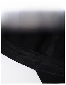 Detail of the widened moisture-wicking sweatband inside the black baseball cap