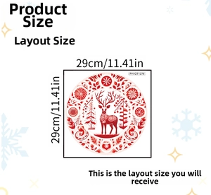 Weihnachts-Rentier Wandsticker Maße 29x29cm für die festliche Fensterdekoration