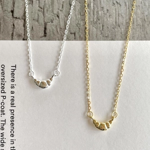 Croissant Pendant Necklace 925 Sterling Silver Minimalist Geometric Ins Style Elegant Jewelry For Women