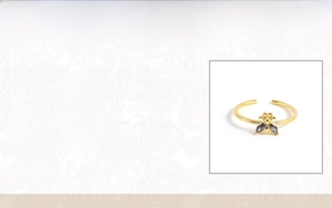 Detail specifications of 925 sterling silver bee ring with cubic zirconia stones