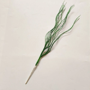Close-up of a 43cm glittery green artificial twig stem for festive Christmas home decor