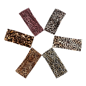 6-pack leopard print elastic twisted headbands with various stylish patterns and colors