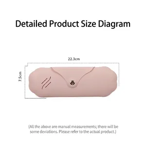 Portable silicone makeup brush case with dimensions 22.3cm length and 7.5cm height