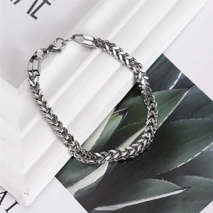 Poliertes Edelstahl-Gliederarmband für Damen und Herren mit sicherem Karabinerverschluss