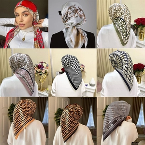 Detailed grid view showcasing various houndstooth and baroque pattern scarves for women