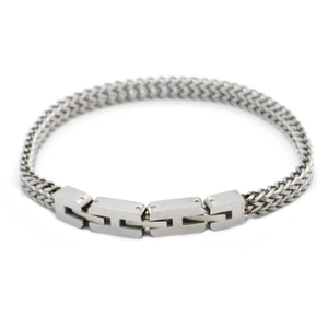 Bracciale da uomo in acciaio inossidabile 6mm con catena a serpente e maglia H