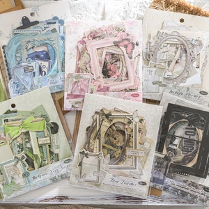 Adesivi vintage Moonlight Waltz con cornici traforate per decorazioni scrapbooking