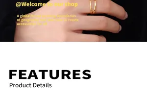 Detail of 18K gold-plated double-layer ring with textured finish on the finger
