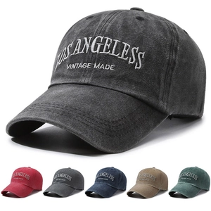 Baseball Cap Washed Cotton Retro Los Angeles Vintage Made Adjustable Sun Protection Breathable Casual Hat For Men Women