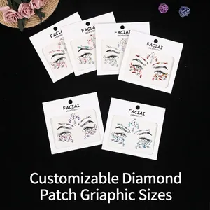 Face Jewels Rhinestone Stickers Self Adhesive Acrylic Crystal For Music Festival Party Makeup Body Art Decoration Women