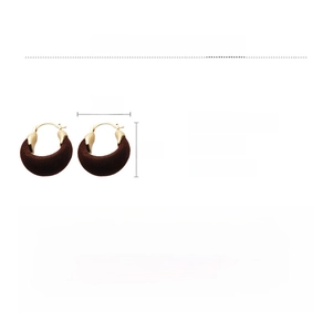 Size and weight specifications for retro brown flocked round leverback earrings