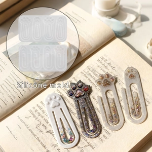 Cat Paw Silicone Mold For DIY Resin Epoxy Bookmarks And Paper Clips Crafting Cute Animal Shape Reusable Soft