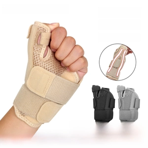 Détail de l'orthèse de poignet et pouce respirante avec sangles de compression réglables