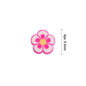 10mm colorful polymer clay plum blossom beads for DIY jewelry and necklaces