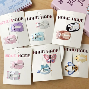 Handmade Cartoon Animal BB Hair Clips Colorful Painted Metal Hairpins For Kids Girls Cute Fashion Hair Accessories