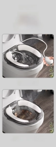 Deep grey rimless bidet for postpartum care showing flushing and medicated bath modes