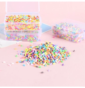 Détails de vermicelles colorés en argile avec boîte de rangement pour loisirs créatifs