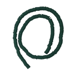 Detail of dark green heishi clay beads strands for DIY jewelry making accessories