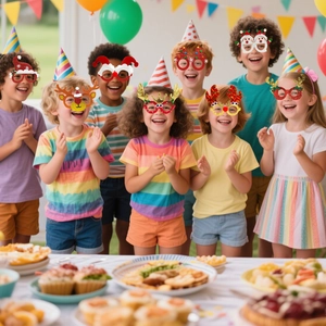 Montures de lunettes de Noël pour enfants avec motifs Père Noël et renne festif