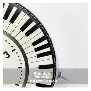 Macro shot of circular purse featuring piano key details and clock dial stitching