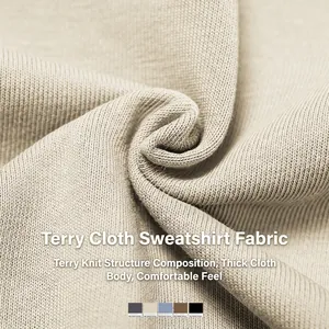Winddichtes Sweatshirt in Apricot aus dickem French Terry Strickstoff für den Outdoor