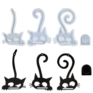 Set stampi in silicone per portacandele a tre gatti e decorazione murale fai-da-te