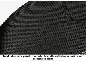 Close-up of the breathable black mesh back panel on the oxford cloth chest bag