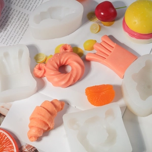 Siliconen bakvormen set voor DIY brood en donuts met vormen van hamburgers en frietjes