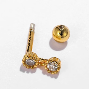 Elegant S925 sterling silver gold flower stud earrings with sparkling cubic zirconia