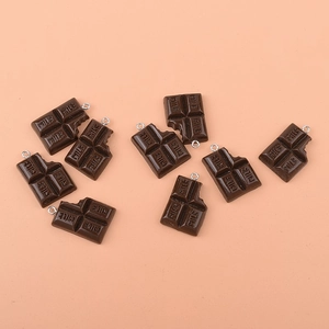 Simulation Chocolate Resin Keychain Pendant Bitten Shape DIY Accessory Sweet Style For Women Girls