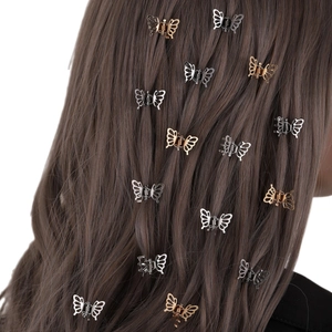 Mini Butterfly Hair Claw Clips Metal Hollow Out Small Hairpins Non-Slip Grip Hair Accessories For Women Girls