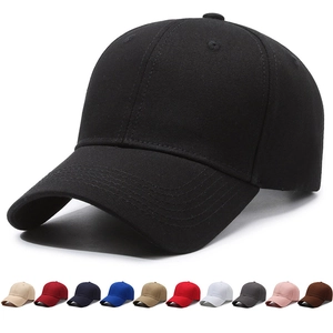 Plain Cotton Baseball Cap Curved Brim Solid Color Adjustable Metal Buckle Outdoor Sport Sun Hat For Men Women