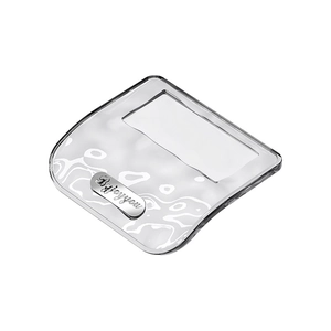 Transparent toilet lid lifter handle with water ripple texture and Byjoyyou logo