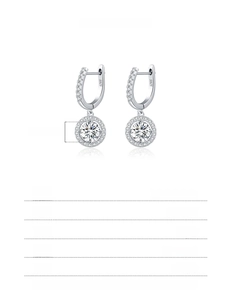 Detailed technical specifications for 925 sterling silver earrings with 6mm diameter size