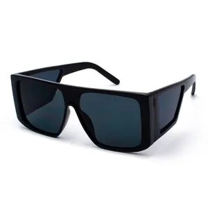 Shield Sunglasses Large Square Frame Retro Punk Wide Side Y2K Modern UV Protection PC AC Material For Women Men