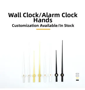 Detailed set of quartz clock hands in white, silver, gold and black colors for DIY repair