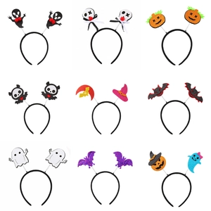 Halloween Spooky Ghost Pumpkin Spider Bat Party Decorations Headband For Adults Kids Cosplay Props Festive Hair Hoop