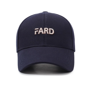 Navy blue baseball cap with FARD embroidery in minimalist cotton twill design